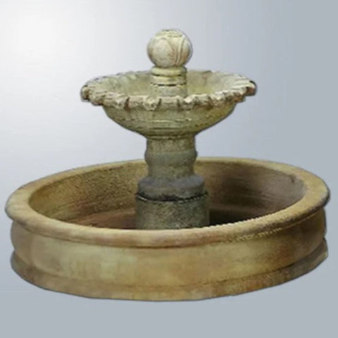 Giannini Garden Marina One Tier Pond Outdoor Water Fountain With Gray Gradient Background