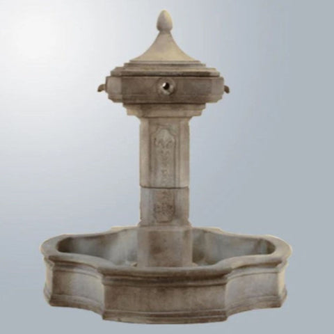 Giannini Garden Marseille Pond Fountain With Gray Gradient Background