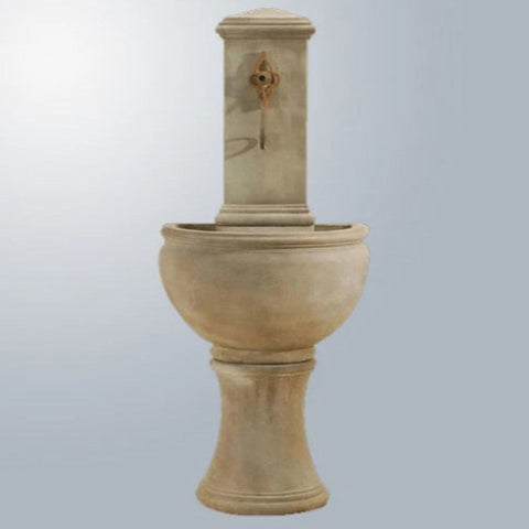 Giannini Garden Modena Outdoor Wall Fountain For Spout With Gray Gradient Background