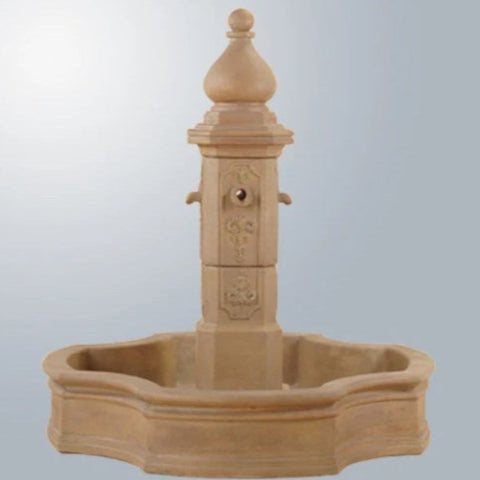 Giannini Garden Monaco Pond Fountain With Gray Gradient Background