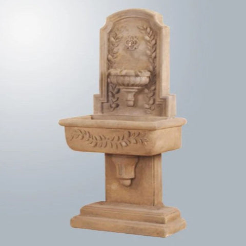 Giannini Garden Montelupo Wall Fountain With Gray Gradient Background