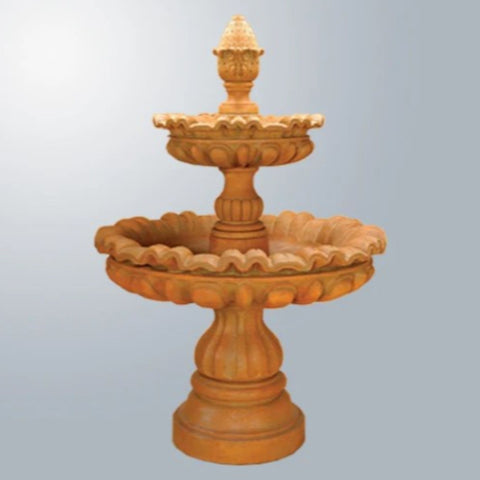 Giannini Garden Murano Two Tier Fountain With Gray Gradient Background