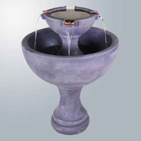 Giannini Garden Newport Fountain Tall With Gray Gradient Background