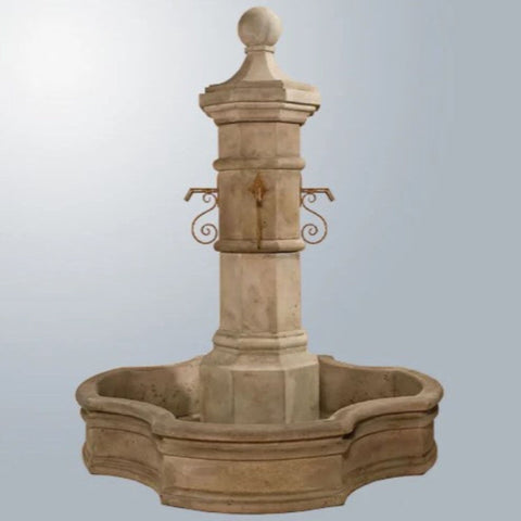 Giannini Garden Octavia Fountain With 70inch Monaco Pond With Gray Gradient Background