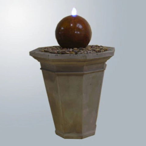 Giannini Garden Octoball Fountain Large With Gray Gradient Background