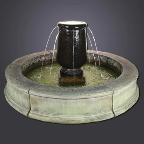 Giannini Garden Palnum Urna Easy Pond Fountain With Gray Gradient Background