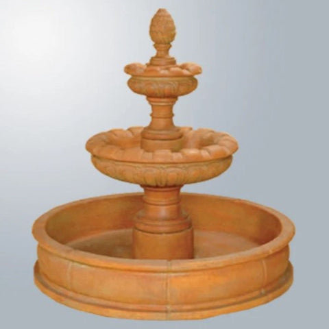 Giannini Garden Patio Artistes Two Tier Pond Fountain With Gray Gradient Background