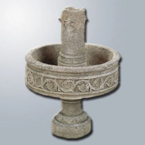 Giannini Garden Pompeii Column Fountain With Gray Gradient Color Background