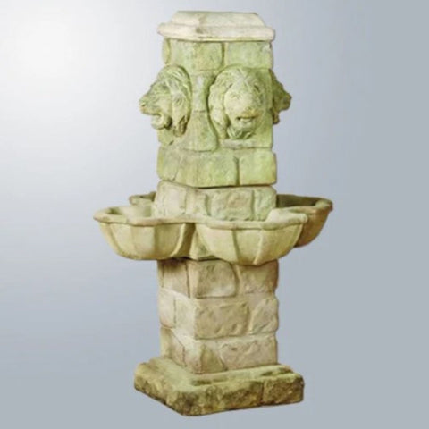 Giannini Garden Ponte Bacoli Outdoor Water Fountain With Gray Gradient Background