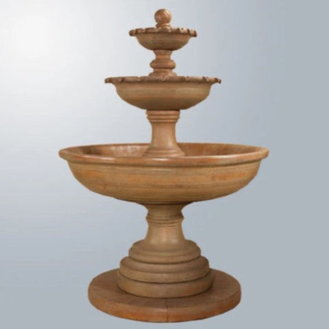 Giannini Garden Porta Elisa Three Tier Fountain With Gray Gradient Background