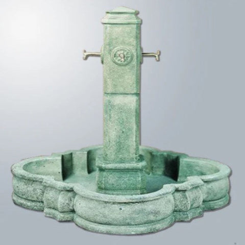 Giannini Garden Portofino Outdoor Water Fountain For Spouts With Gray Gradient Background