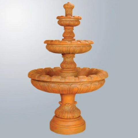 Giannini Garden Princesse Three Tier Fountain With Gray Gradient Background