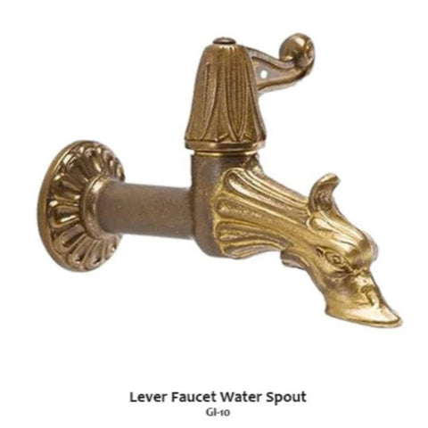 Giannini Garden Quattro Rustichella Outdoor Water Fountain for 4 Spout With Plain White Background-Lever Faucet GI-10