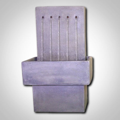 Giannini Garden Quintus Wall Fountain Tall With Gray Gradient Background