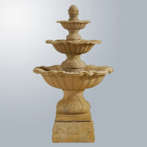 Giannini Garden Regina Three Tier Fountain With Base Color Options
