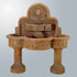 Thumbnail for Giannini Garden Ricco Deruta Wall Outdoor Fountain with 2 Pedestals With Colored Background