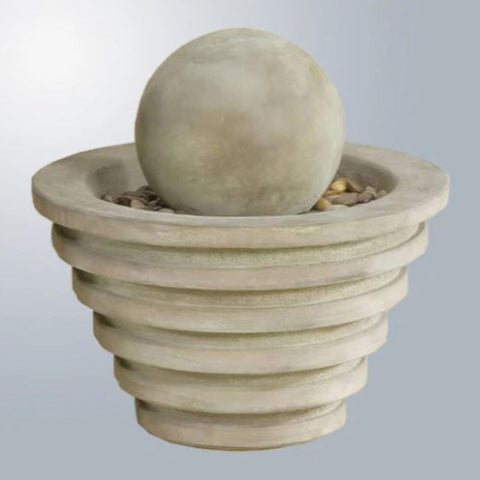 Giannini Garden Ring Ball Fountain With Gray Gradient Background