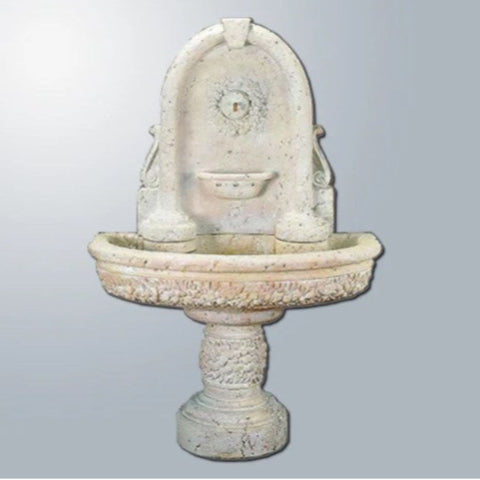 Giannini Garden Robbiana Wall Outdoor Water Fountain With Colored Background