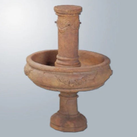 Giannini Garden Rosa Column Fountain With Gray Gradient Color Background