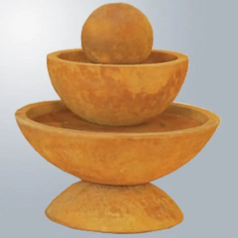 Giannini Garden Round Combo Fountain With Gray Gradient Background
