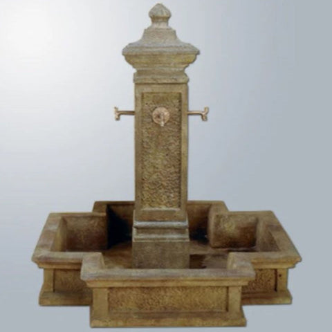 Giannini Garden San Martino Outdoor Water Fountain for Spouts With Colored Background