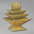 Thumbnail for Giannini Garden Shallow Three Tier Tapered Square Fountain With Gray Gradient Background
