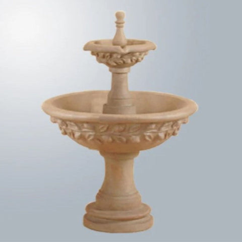 Giannini Garden Sorrento Lemon Two Tier Fountain With Gray Gradient Background