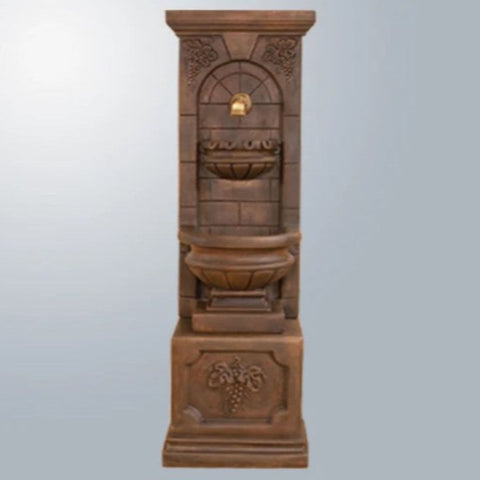 Giannini Garden St. Helena Fountain With Base For Bronze Spout With Gray Gradient Background