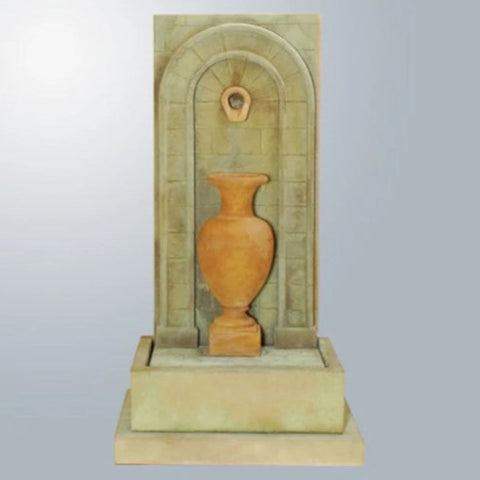Giannini Garden Tall Etruria Urn Wall Fountain With Gray Gradient Background