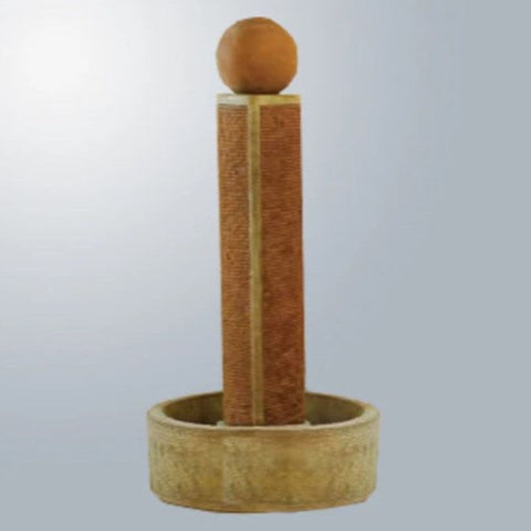 Giannini Garden Tempo Fountain With Gray Gradient Background
