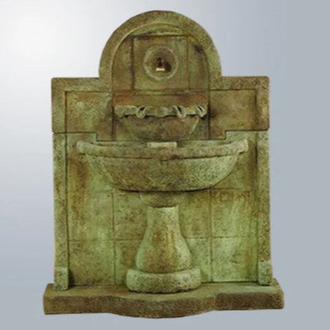 Giannini Garden Terme del Foro Outdoor Wall Fountain for Spout With Gray Colored Background