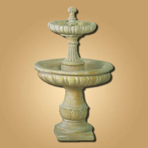 Giannini Garden Tivoli Two Tier Outdoor Water Fountain With Colored Gradient Background