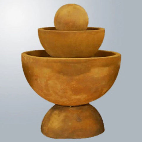 Giannini Garden Tondo Deep Fountain - Large With Gray Gradient Background