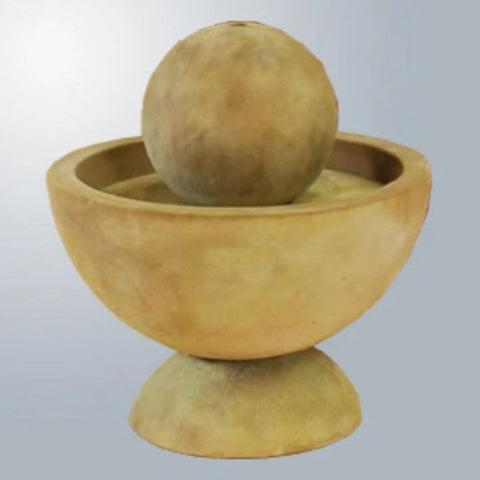 Giannini Garden Tondo Deep Fountain - Small With Gray Gradient Background