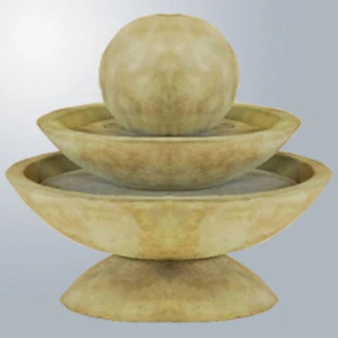 Giannini Garden Tondo Shallow Fountain With Gray Gradient Background
