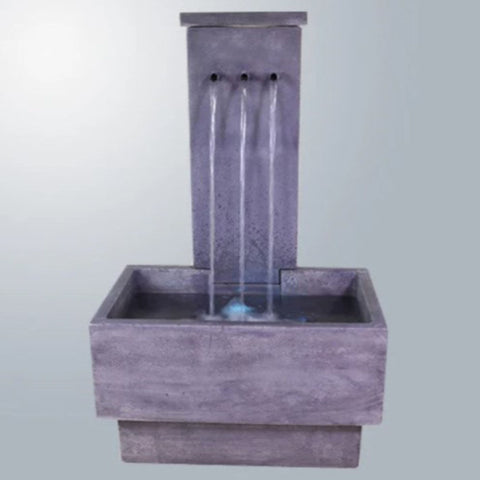 Giannini Garden Tre Rame Fountain With Gray Gradient Background