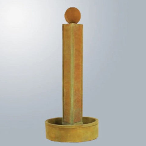 Giannini Garden Tri-Water Fountain With Gray Gradient Background