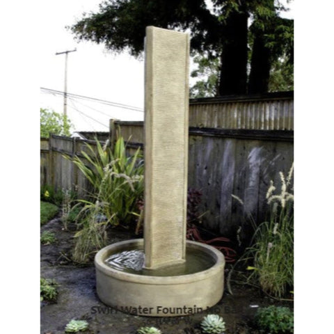 Giannini Garden Tri-Water Fountain With No Ball With Big Tree In The Background