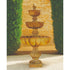 Thumbnail for Giannini Garden Urbino Grande Three Tier Fountain With Tall Green Hedges And Brick Wall In The Background