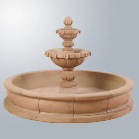 Giannini Garden Versailles Garden Two Tier Pond Fountain With Gray Gradient Background