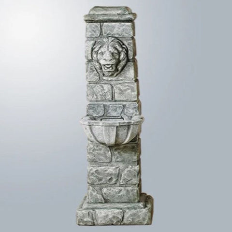 Giannini Garden Via Medina Outdoor Water Fountain With Bluish Gray Background