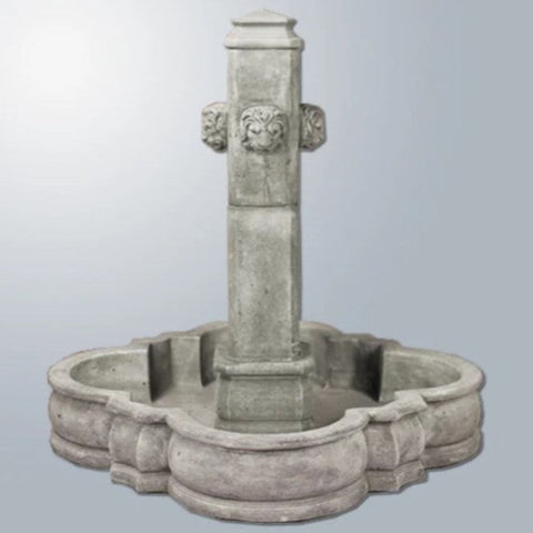 Giannini Garden Via Veneto Outdoor Water Fountain With Gray Gradient Background