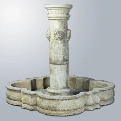 Giannini Garden Villa Ada Outdoor Water Fountain With Gray Gradient Background