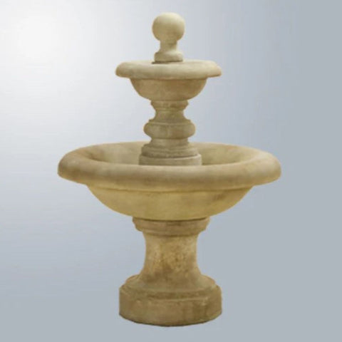 Giannini Garden Villa Santini Two Tier Fountain With Gray Gradient Background