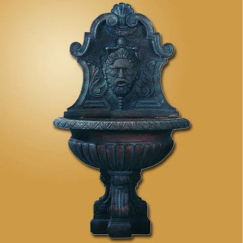Giannini Garden Vinci Wall Outdoor Water Fountain With Gradient Color Background