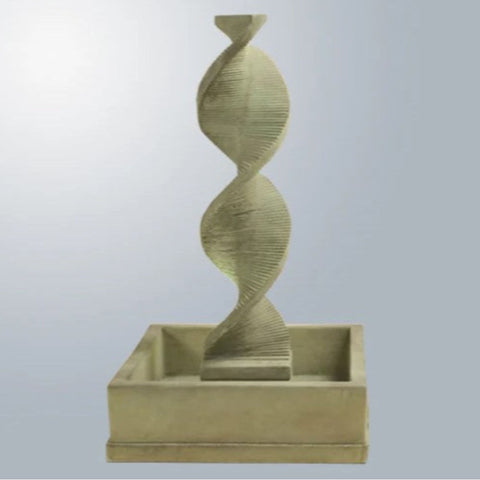 Giannini Garden Water Spiral With Square Bowl With Gray Gradient Background