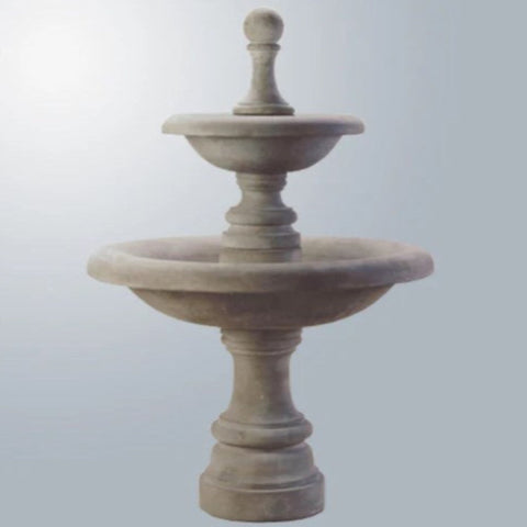 Giannini Garden Westminster Two Tier Fountain Tall With Gray Gradient Background