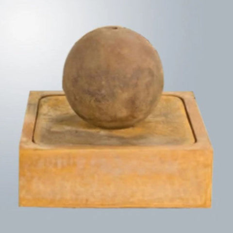 Giannini Garden Zen Ball Fountain With Gray Gradient Background