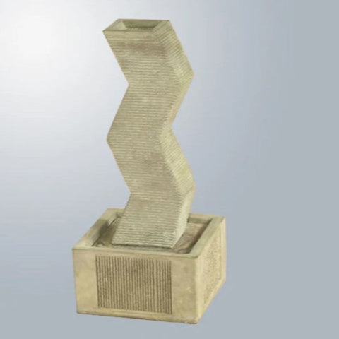 Giannini Garden Zig Zag Fountain With Gray Gradient Background