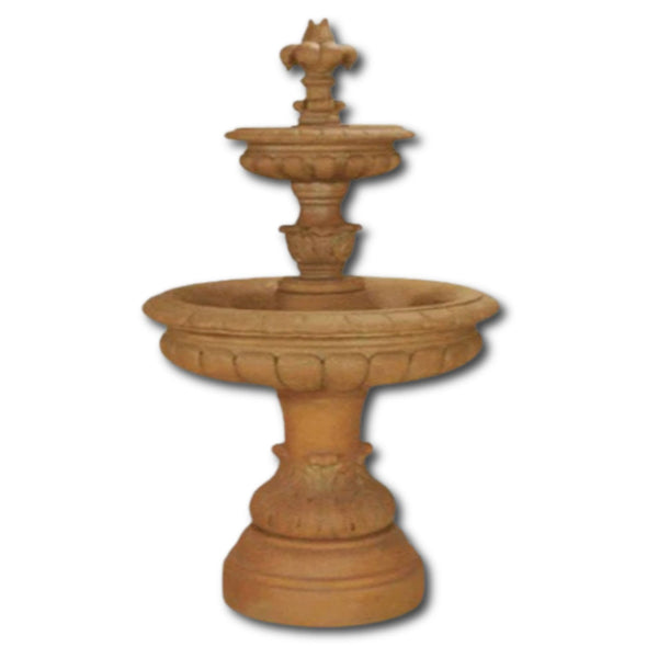 Giglio Two Tier Fountain With Plain White Background